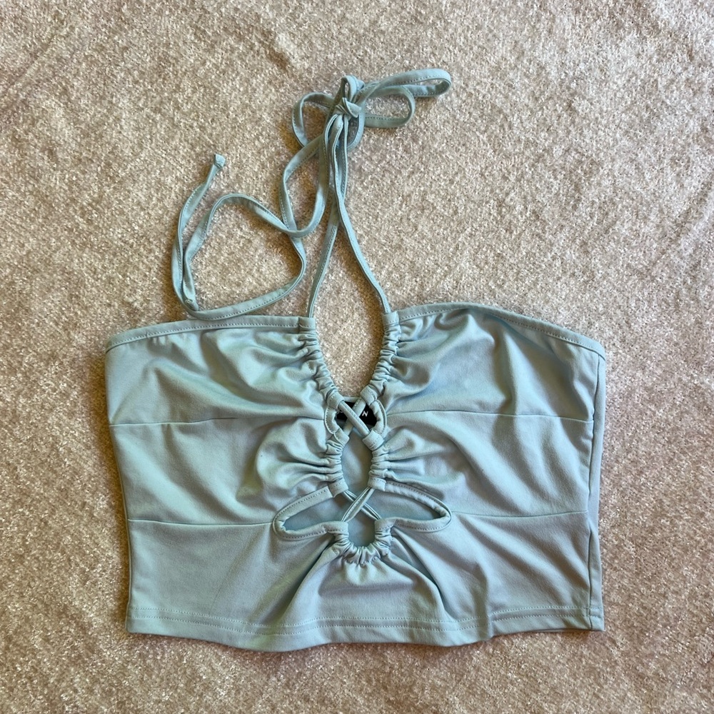 Light Blue Strapy Top